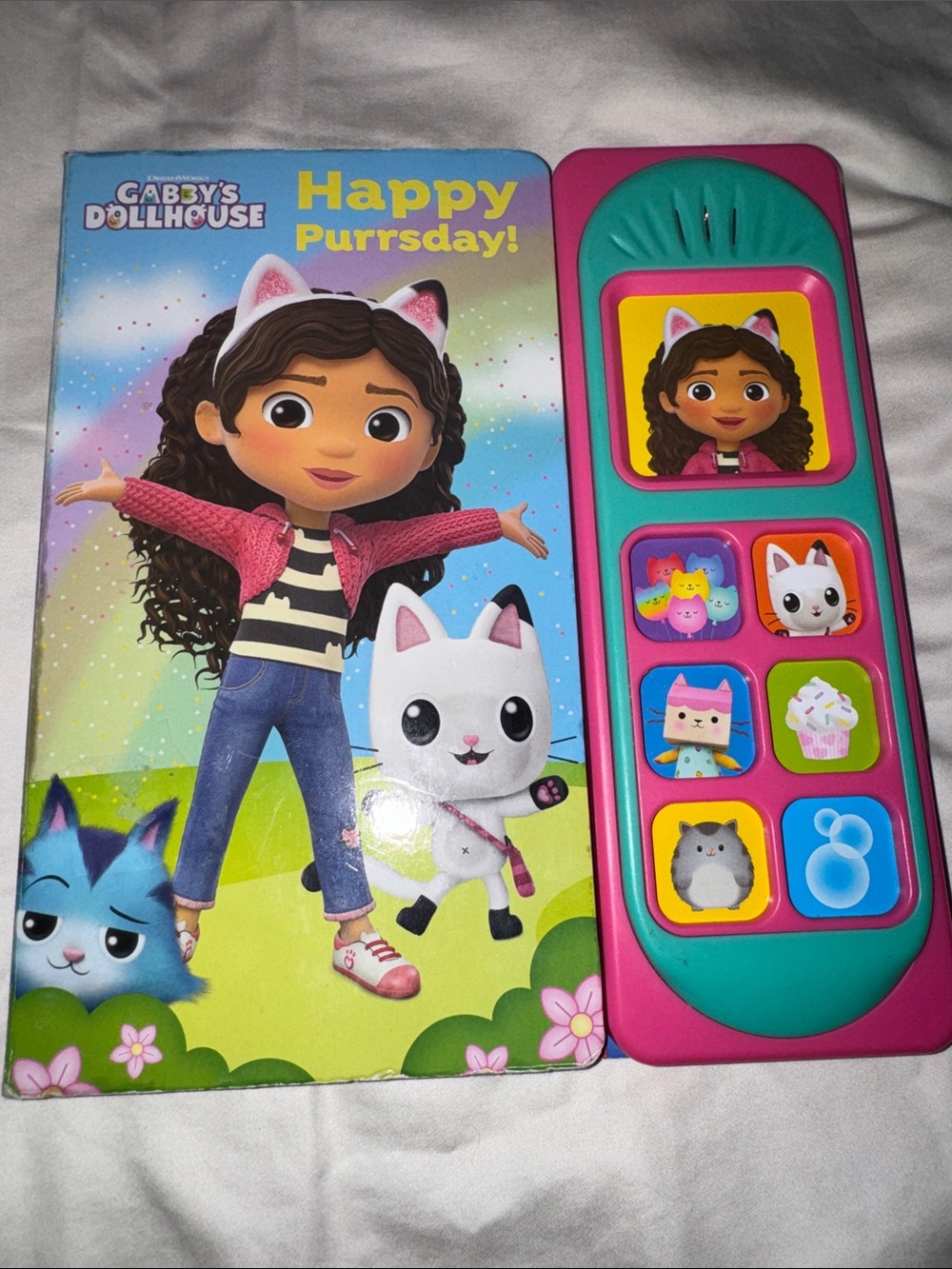 Gabby’s Dollhouse Happy Purrsday Pink Sound Book for Kids
